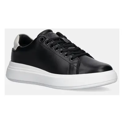 Calvin Klein bőr sportcipő CUPSOLE LACE UP - SUEDE BT fekete, HW0HW02404