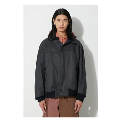 Baracuta bomber dzseki Cotton PU Derby férfi, sötétkék, átmeneti, BRCPS0985