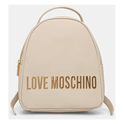 Love Moschino hátizsák bézs, női, kis, nyomott mintás, JC4197PP1