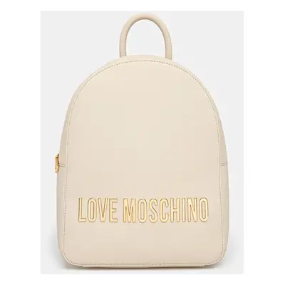 Love Moschino hátizsák bézs, női, nagy, nyomott mintás, JC4193PP1