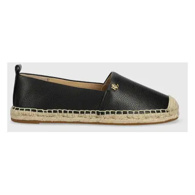 Lauren Ralph Lauren bőr espadrilles Cameryn IV fekete, 802905304001