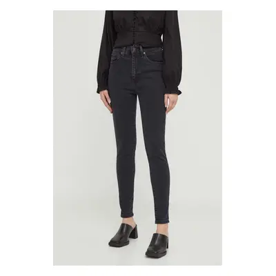 Levi's farmer RETRO HIGH SKINNY fekete, női