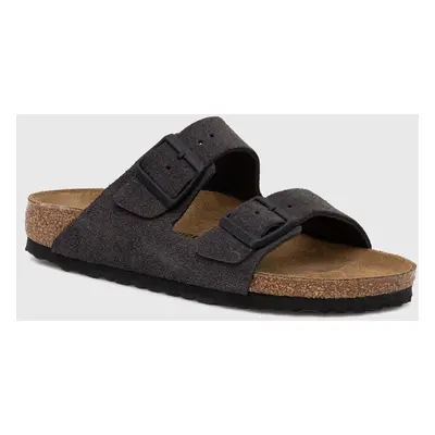 Birkenstock papucs velúrból Arizona szürke, női