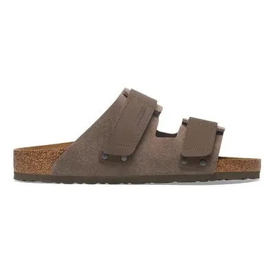 Birkenstock bőr papucs Uji zöld, női