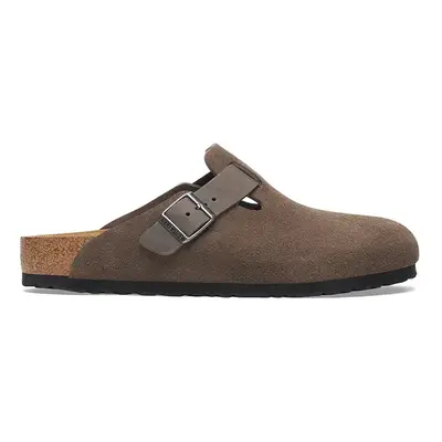 Birkenstock papucs velúrból Boston zöld, férfi