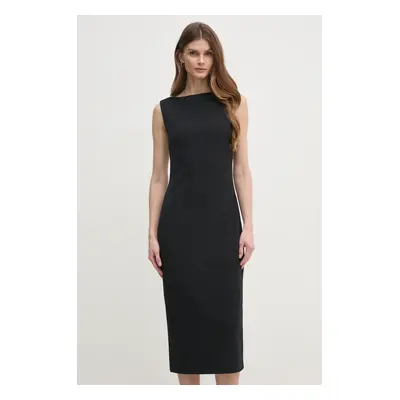 Calvin Klein ruha fekete, midi, testhezálló, K20K208140