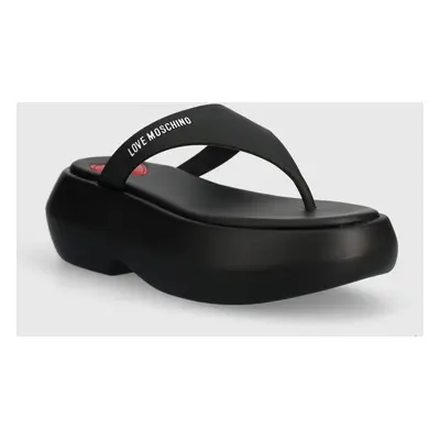 Love Moschino flip-flop fekete, női, platformos, JA28097I0II39000