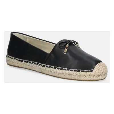 MICHAEL Michael Kors bőr espadrilles Nori fekete, 40R4NRFP1L.001