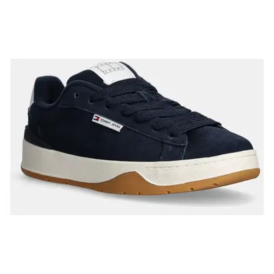 Tommy Jeans velúr sportcipő SKATER SNEAKER sötétkék, EM0EM01607