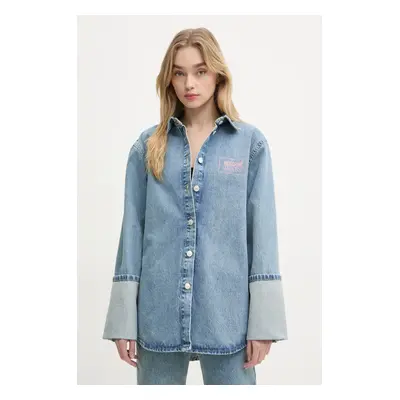 Moschino Jeans farmering női, galléros, relaxed, 3217