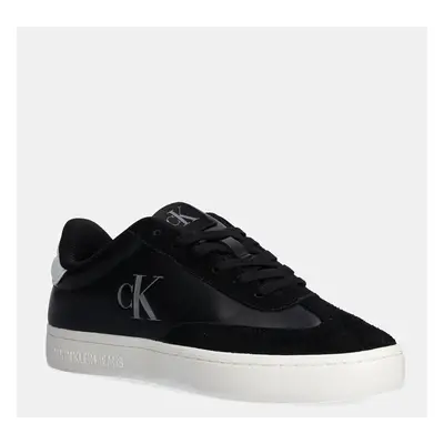 Calvin Klein Jeans bőr sportcipő CLASSIC CUPSOLE LOW MG MIX fekete, YW0YW01611