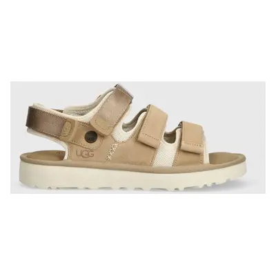 UGG velúr szandál Goldencoast Multistrap bézs, férfi