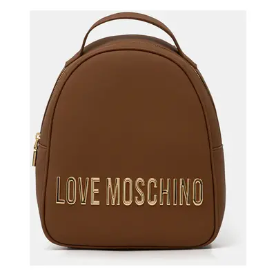 Love Moschino hátizsák barna, női, kis, nyomott mintás, JC4197PP1