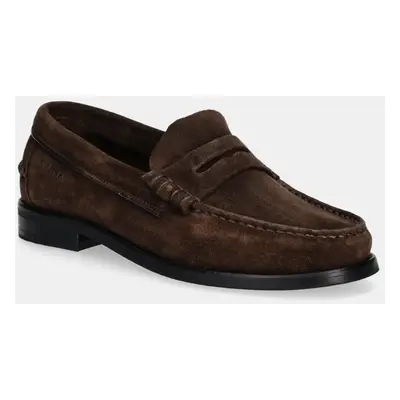 Tommy Hilfiger velúr mokaszin CLASSIC HILFIGER SUEDE LOAFER barna, férfi, FM0FM05363