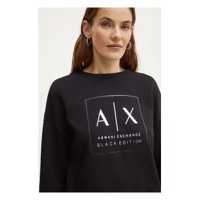 Armani Exchange felső fekete, női, nyomott mintás, XW000006 AF10172