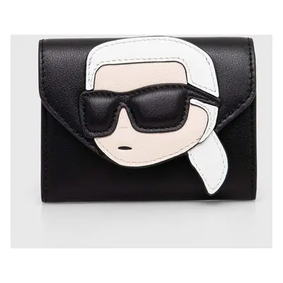 Karl Lagerfeld bőr pénztárca fekete, női, 245W3214