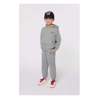 Kenzo Kids gyerek melegítő szett szürke, K60727