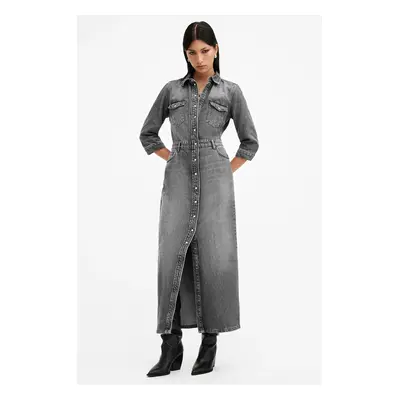 AllSaints farmerruha BLAIR fekete, maxi, harang alakú, W223DB