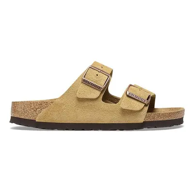 Birkenstock papucs velúrból Arizona bézs, női