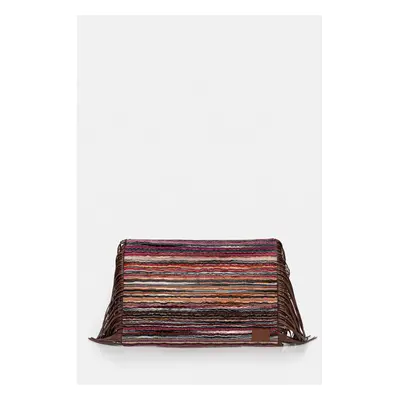 Missoni lapos táska Clutch Fringes barna, MI10064F