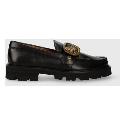 Kurt Geiger London bőr mokaszin Mayfair Chunky fekete, női, platformos