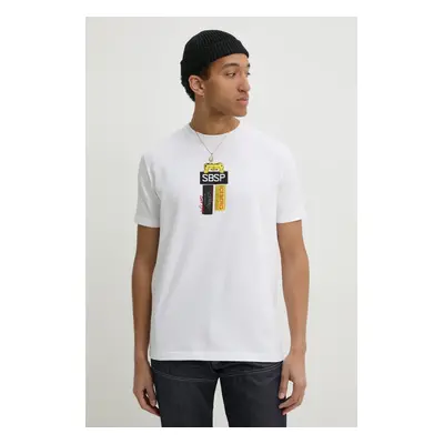 Iceberg t-shirt fehér, férfi, nyomott mintás, F012