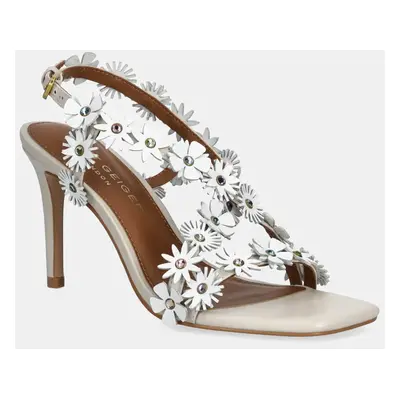 Kurt Geiger London bőr szandál Flower Sandal fehér