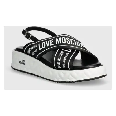 Love Moschino szandál fekete, női, platformos, JA16315I0IIX300A