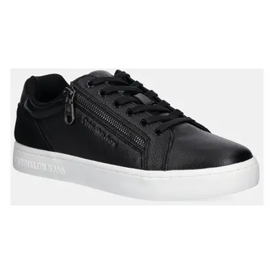 Calvin Klein Jeans bőr sportcipő CLASSIC CUPSOLE ZIP LOW IN fekete, YM0YM01254