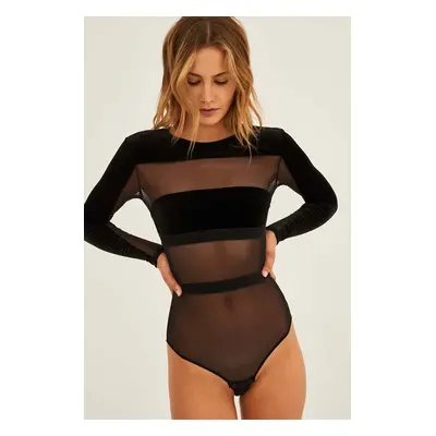 Undress Code body Go for it Bodysuit Thong fekete, női, sima