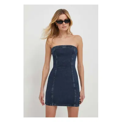 Calvin Klein Jeans farmerruha sötétkék, mini, testhezálló