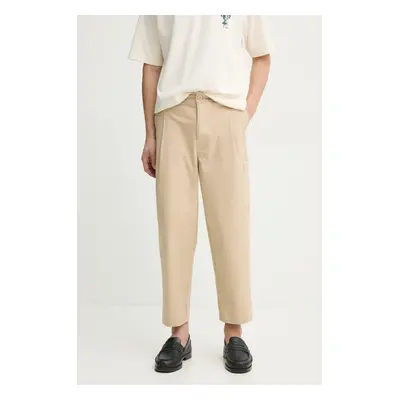 Drôle de Monsieur nadrág Le Pantalon Cropped Twill férfi, bézs, egyenes, F-BP155-CO206-BG