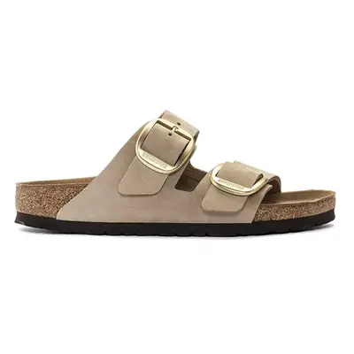 Birkenstock nubuk papucs Arizona Big Buckle bézs