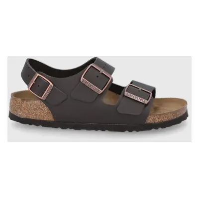 Birkenstock bőr szandál Milano barna, női