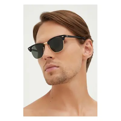 Ray-Ban napszemüveg CLUBMASTER fekete, férfi, 0RB3016