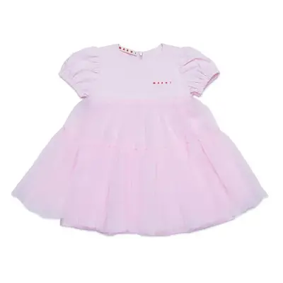 Marni baba pamut ruha MD294B DRESS rózsaszín, mini, harang alakú, M01439