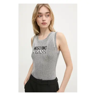 Moschino Jeans top női, szürke, 3205