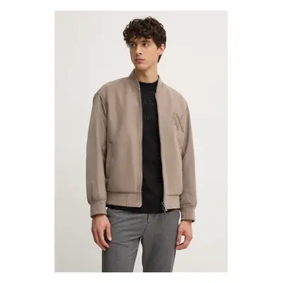 Armani Exchange bomber dzseki férfi, bézs, átmeneti, oversize, 6DZB32 ZN5PZ