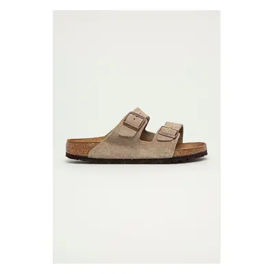 Birkenstock papucs velúrból Arizona szürke, férfi