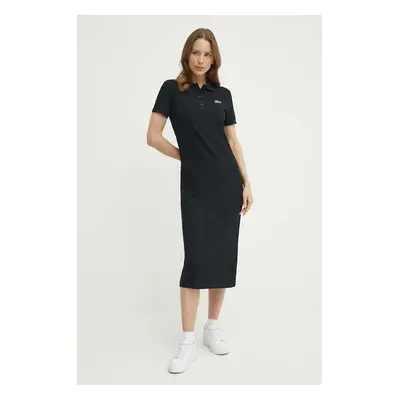 Lacoste ruha fekete, midi, egyenes