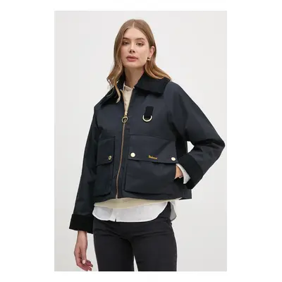 Barbour rövid kabát női, sötétkék, átmeneti, oversize, LCA0342