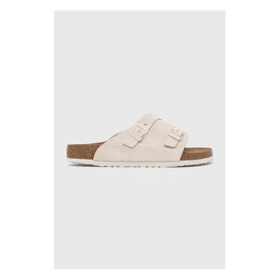 Birkenstock papucs velúrból Zürich bézs, férfi