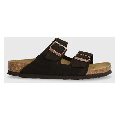 Birkenstock papucs velúrból Arizona barna, női