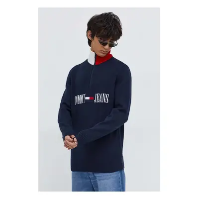 Tommy Jeans pulóver férfi, sötétkék