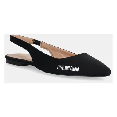 Love Moschino balerina fekete, nyitott sarokkal, JA11021G1MIM0000