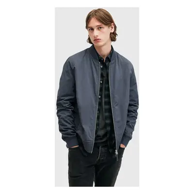 AllSaints bomber dzseki BASSETT férfi, sötétkék, átmeneti, M077OB