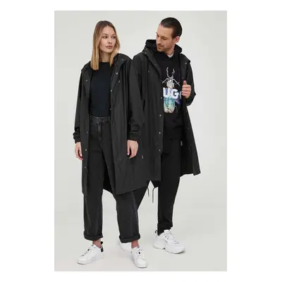 Rains parka Fishtail Parka fekete, átmeneti