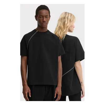 Heliot Emil t-shirt fekete, sima, HE.M.09.090.BLK01