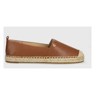 Lauren Ralph Lauren bőr espadrilles Cameryn IV barna, 802905304002