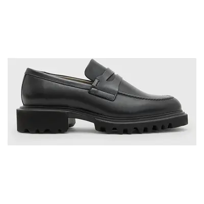 AllSaints bőr mokaszin Lola Loafer fekete, női, platformos, W102FB